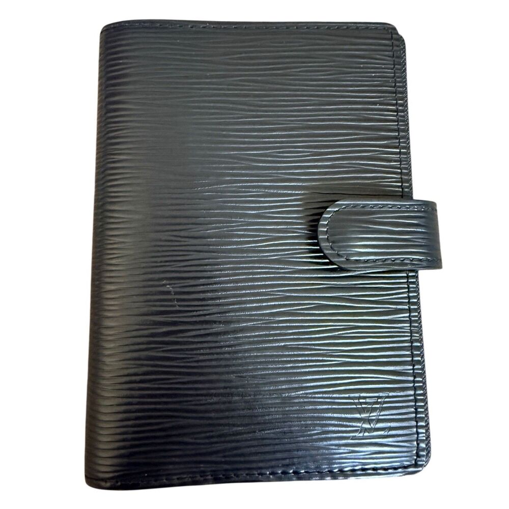 Louis Vuitton Epi Leather Agenda Organizer Black Unisex Authentic With COA